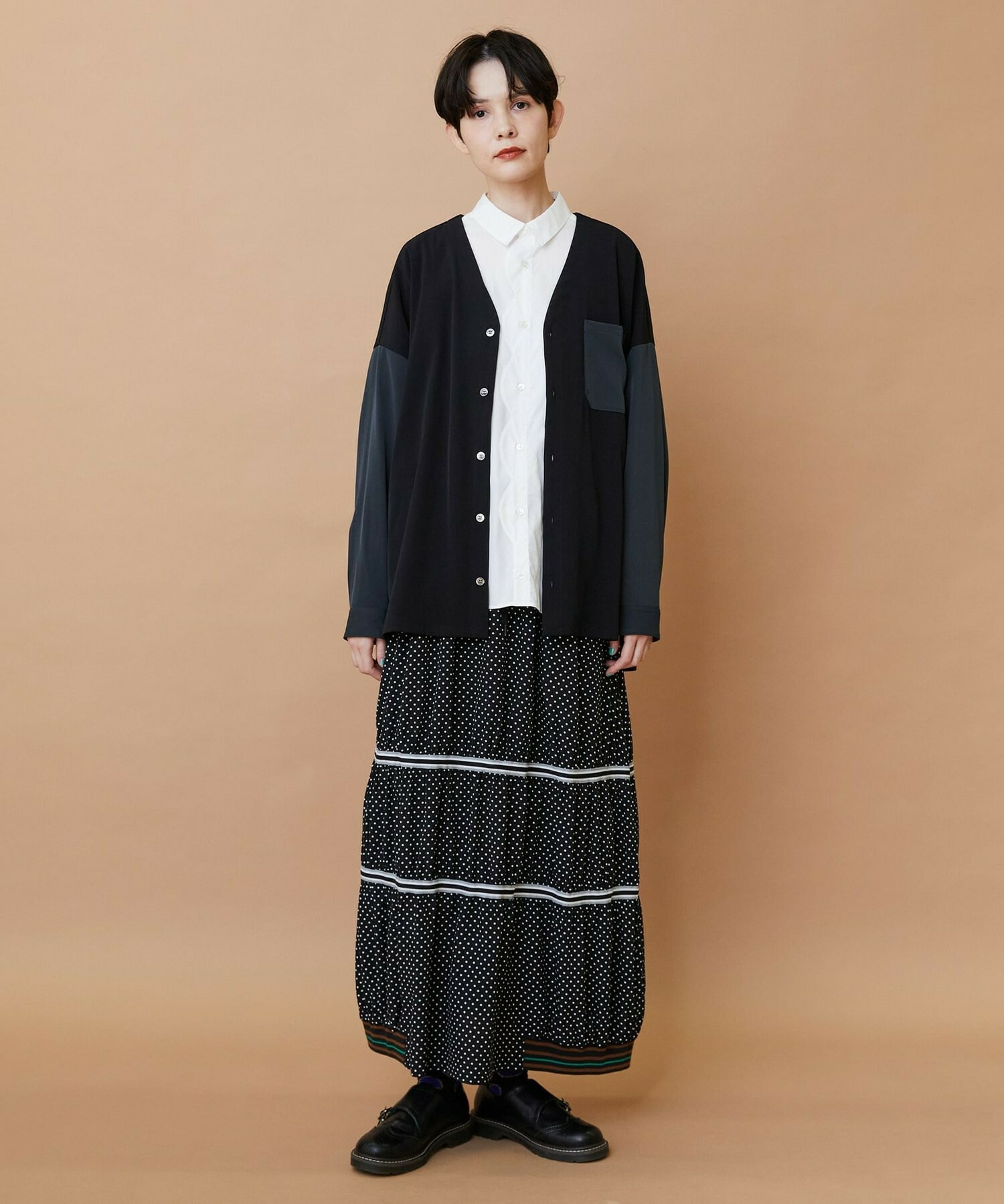 【FRAPBOIS】ニュースカラシャツ 詳細画像 ブラック 13