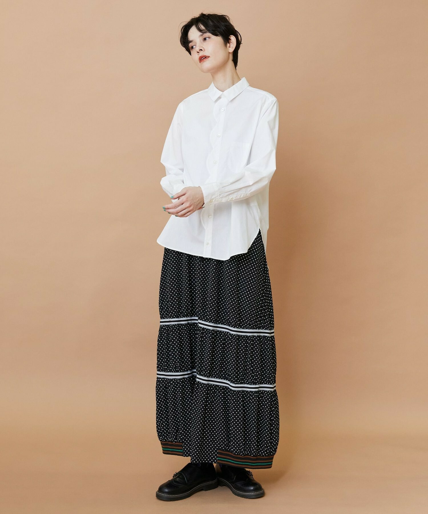 【FRAPBOIS】ニュースカラシャツ 詳細画像 ブラック 9