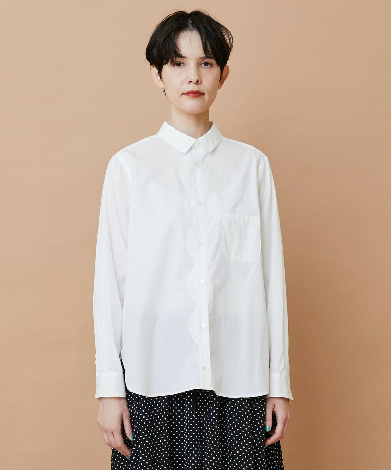 【FRAPBOIS】ニュースカラシャツ 詳細画像 ホワイト 1