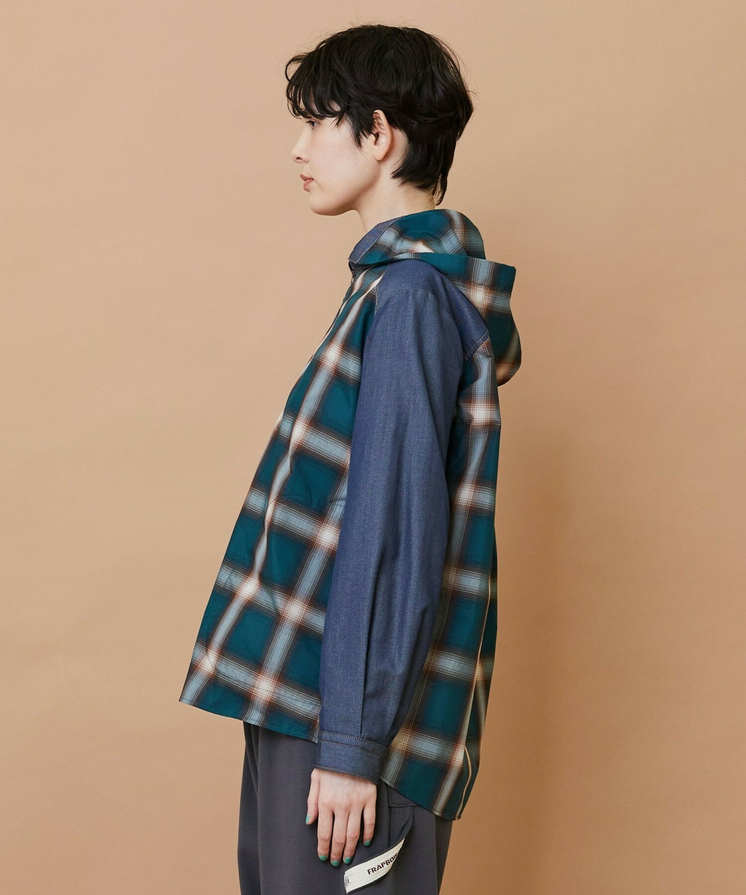 【FRAPBOIS】オンブレー シャツブルゾン 詳細画像 ベージュ 1