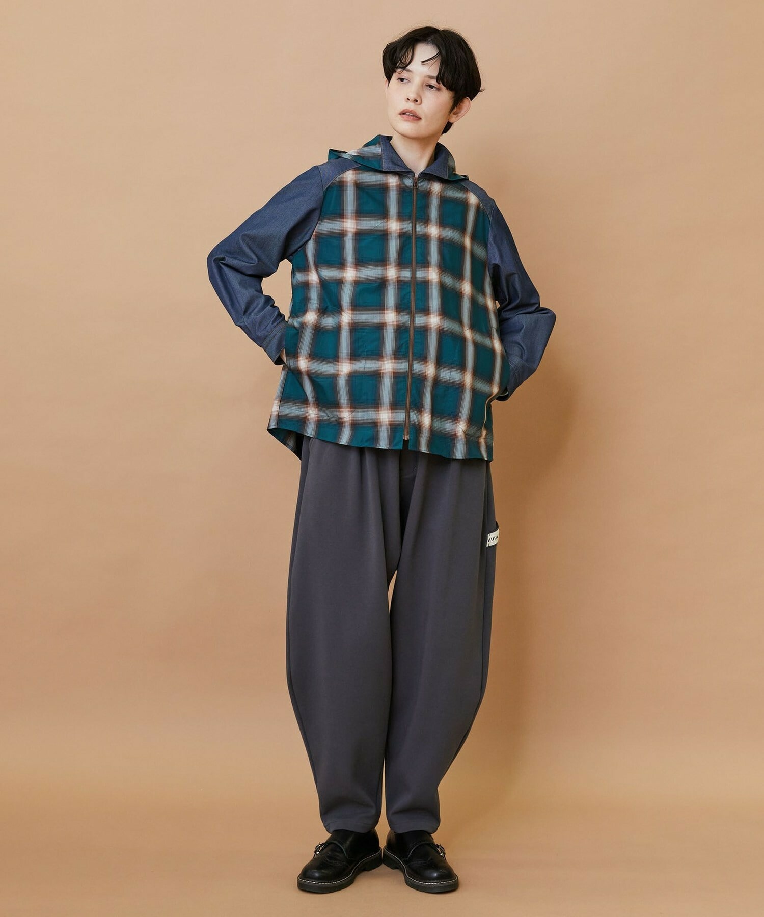 【FRAPBOIS】オンブレー シャツブルゾン 詳細画像 ベージュ 10