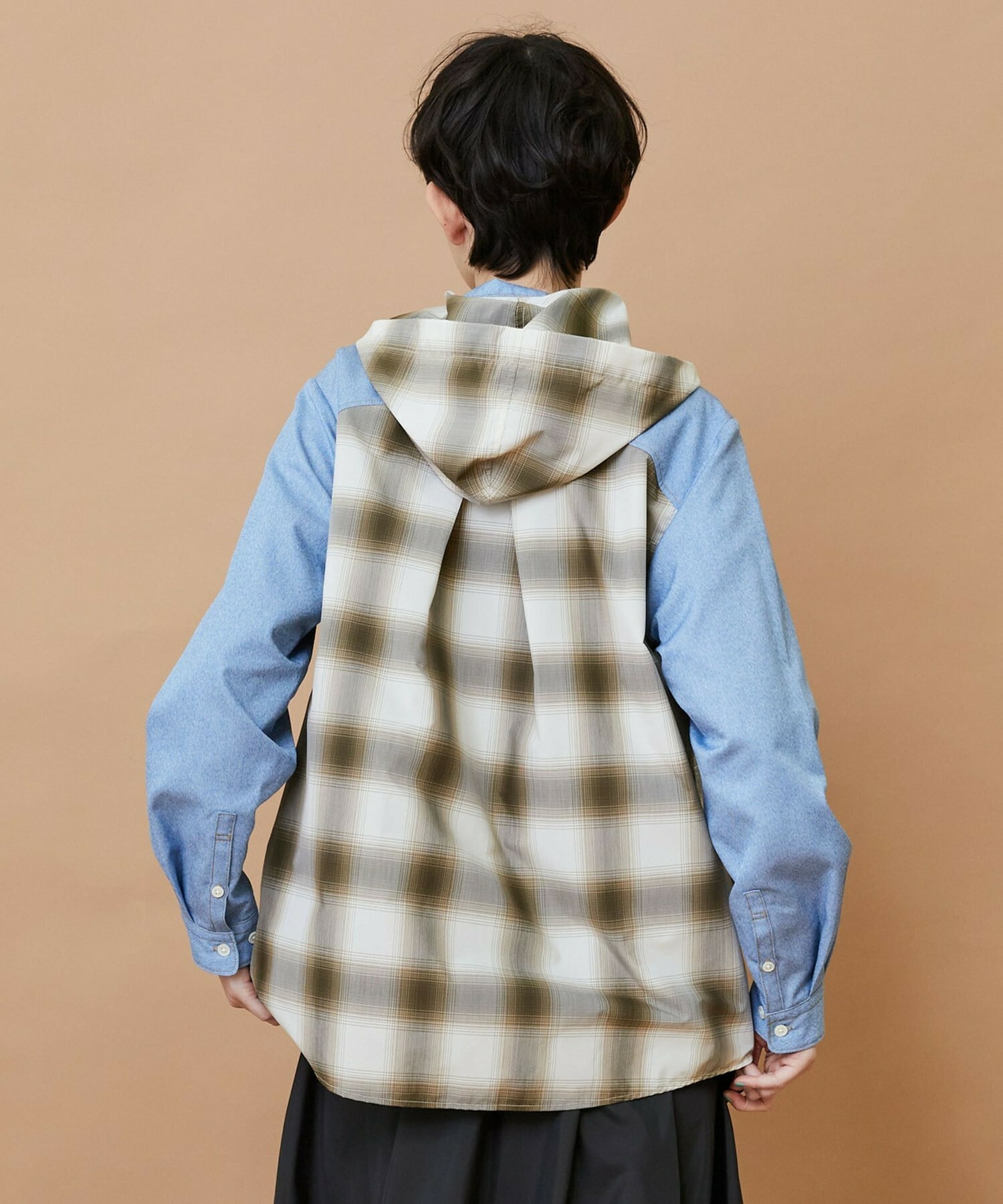 【FRAPBOIS】オンブレー シャツブルゾン 詳細画像 ベージュ 13