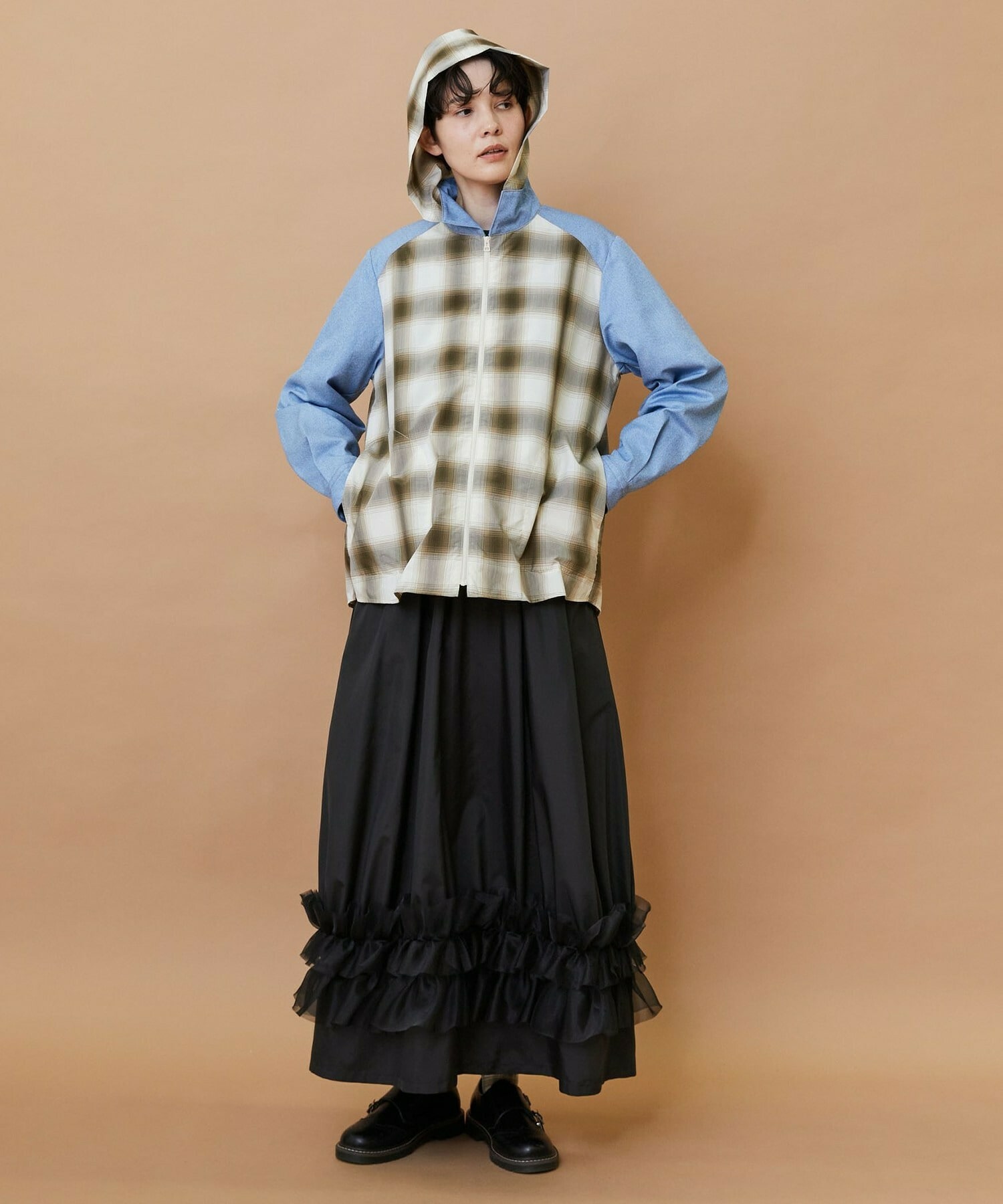 【FRAPBOIS】オンブレー シャツブルゾン 詳細画像 ベージュ 20