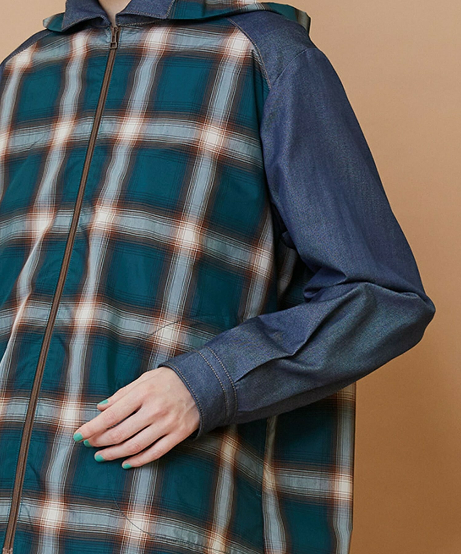 【FRAPBOIS】オンブレー シャツブルゾン 詳細画像 ベージュ 3