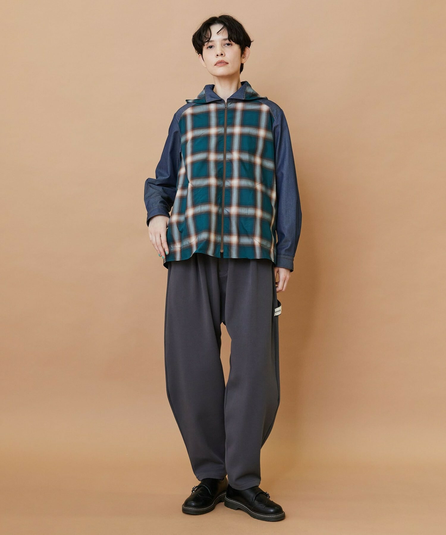 【FRAPBOIS】オンブレー シャツブルゾン 詳細画像 ベージュ 6