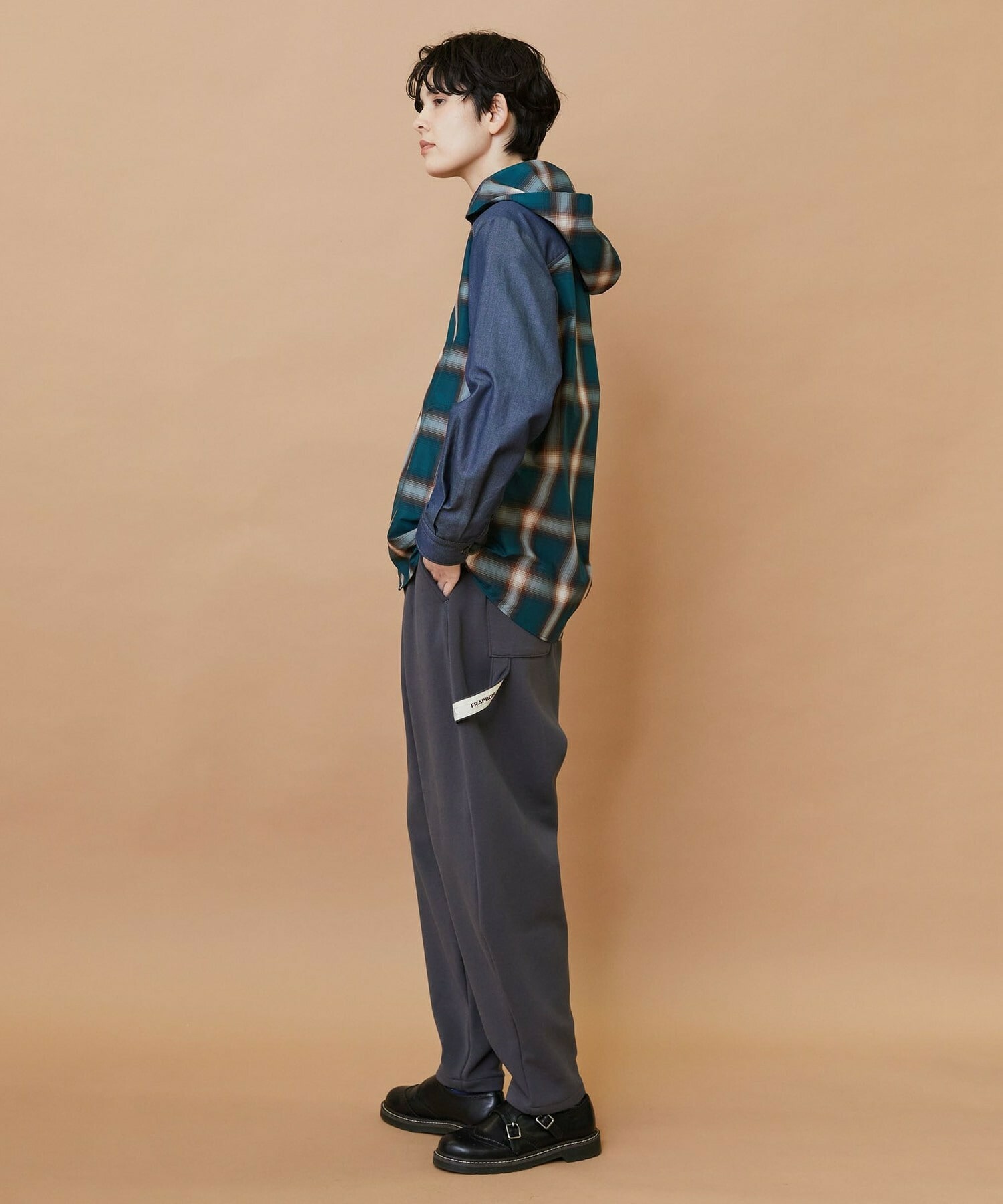 【FRAPBOIS】オンブレー シャツブルゾン 詳細画像 ベージュ 7