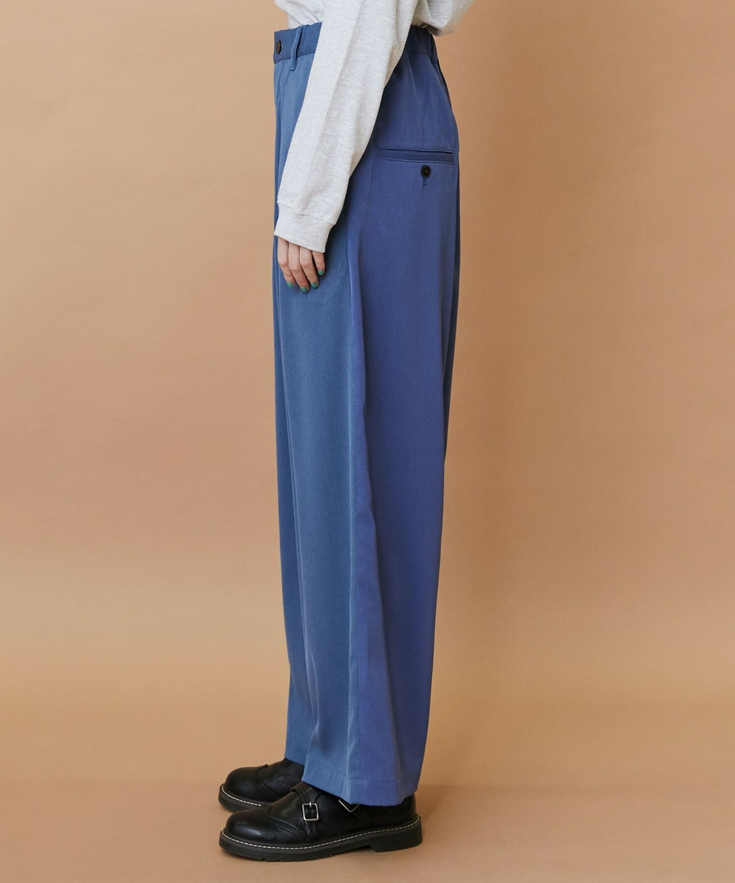 【FRAPBOIS】トーンギャバ パンツ 詳細画像 ブラック 1