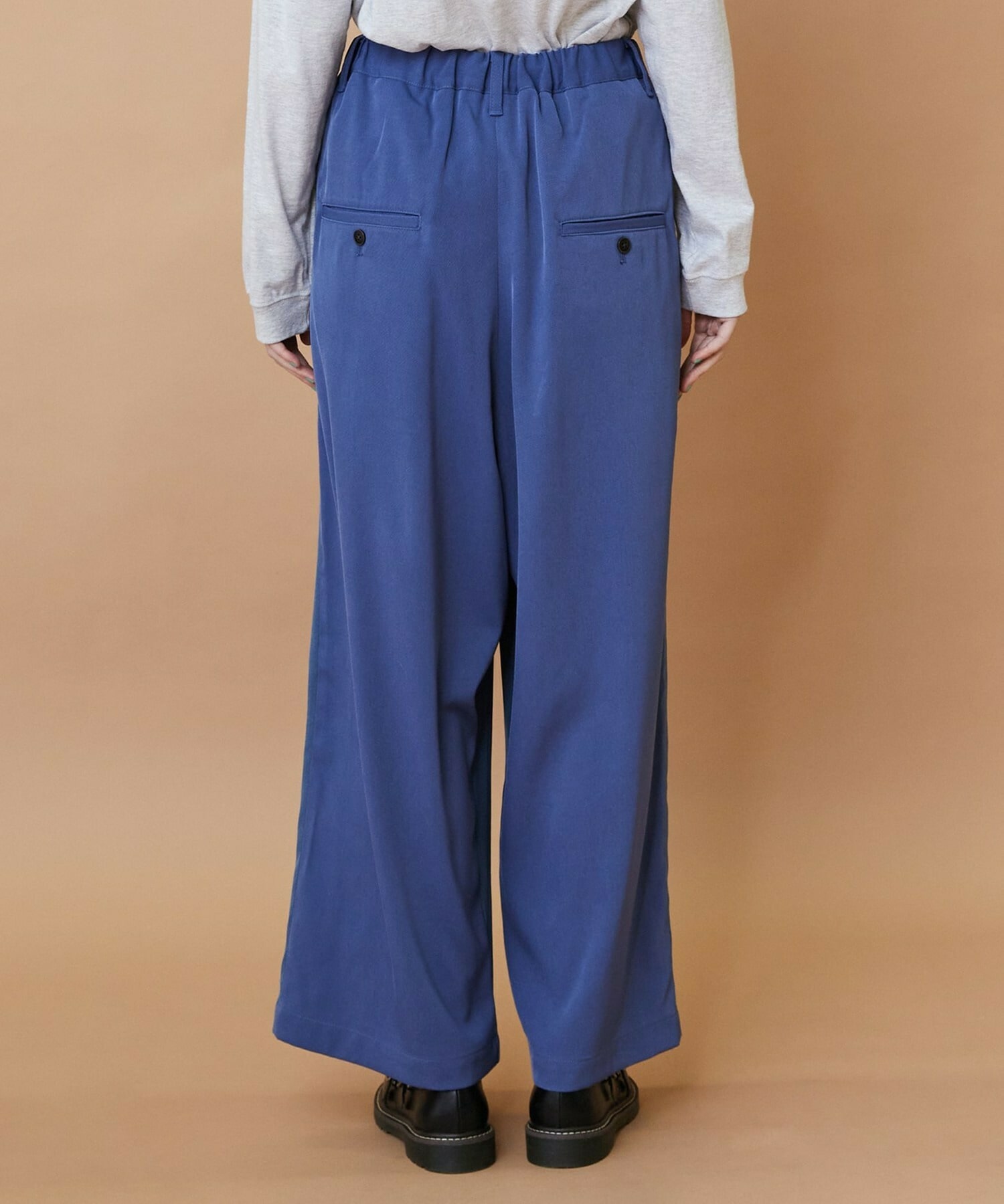 【FRAPBOIS】トーンギャバ パンツ 詳細画像 ブラック 2