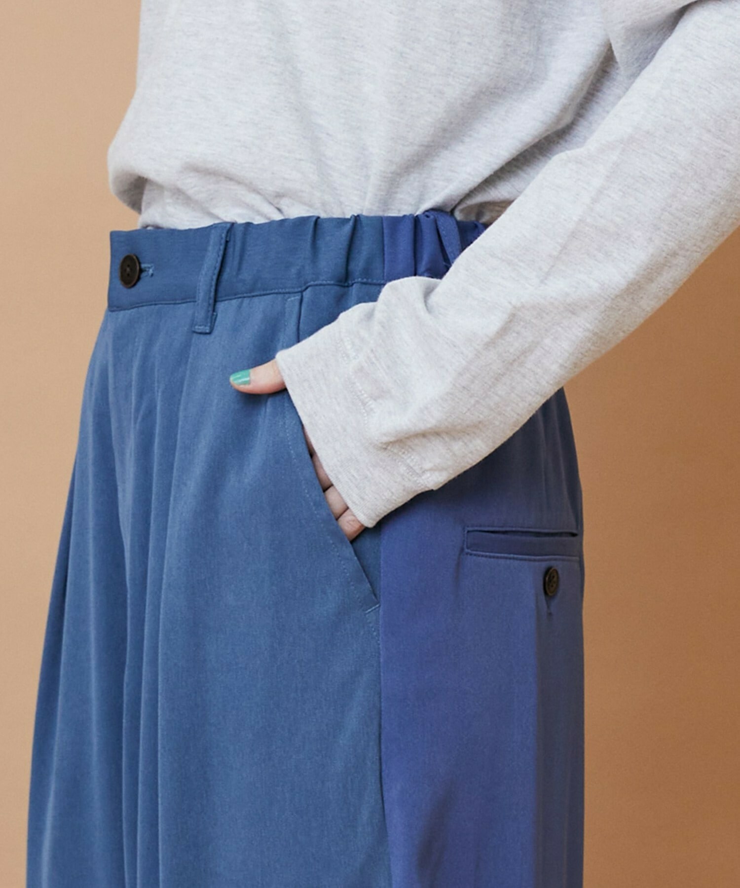 【FRAPBOIS】トーンギャバ パンツ 詳細画像 ブラック 3