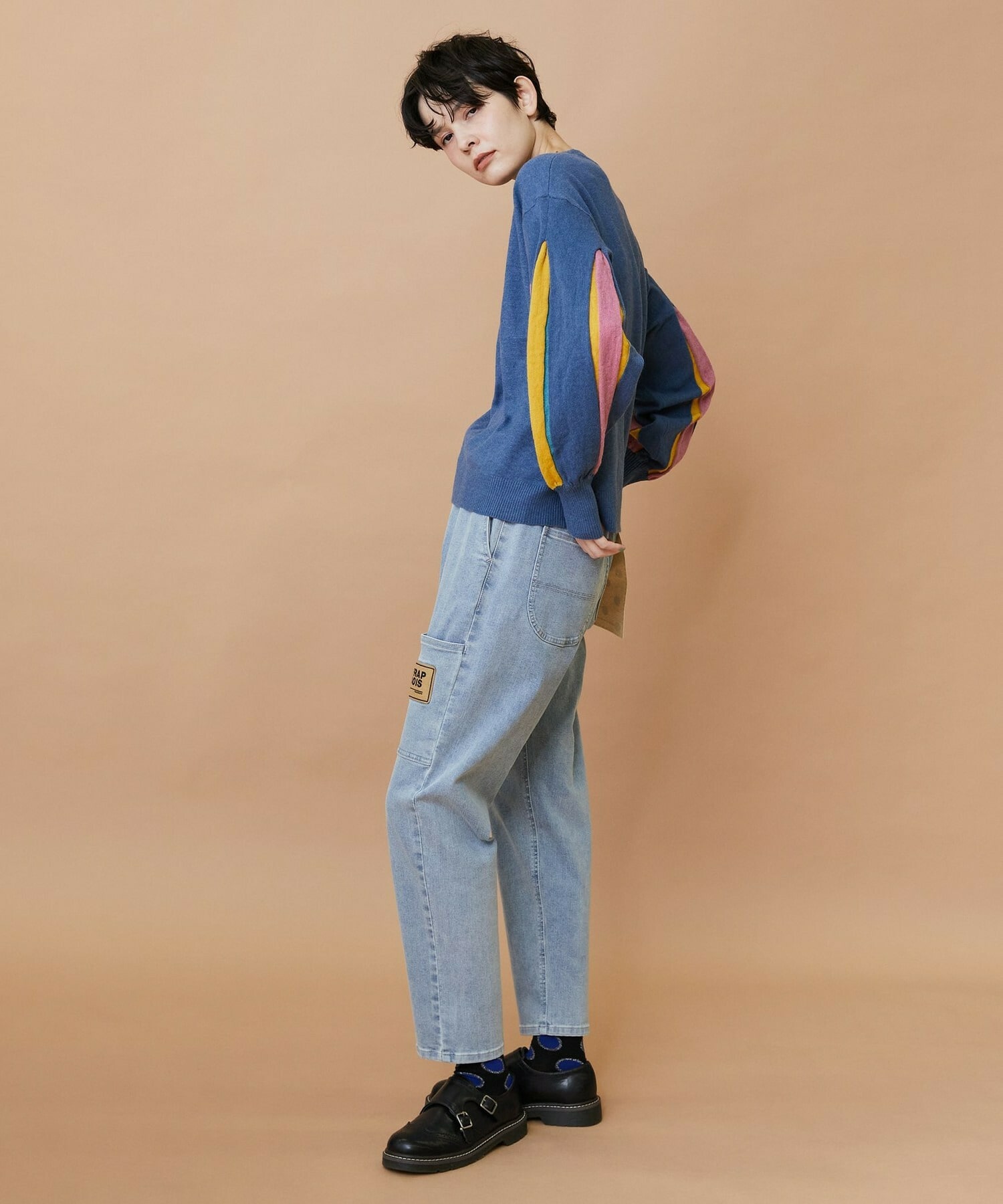 【FRAPBOIS】ムーブデニム パンツ 詳細画像 サックスブルー 17