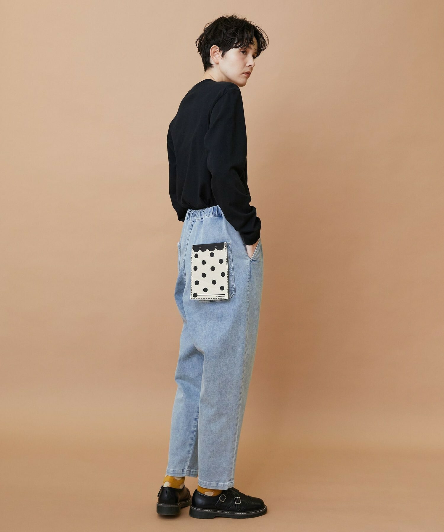 【FRAPBOIS】ムーブデニム テーパードパンツ 詳細画像 ネイビー 10