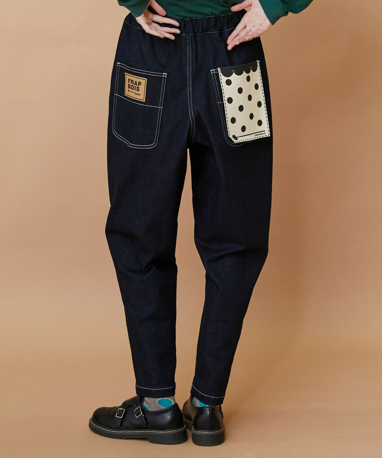 【FRAPBOIS】ムーブデニム テーパードパンツ 詳細画像 ネイビー 16