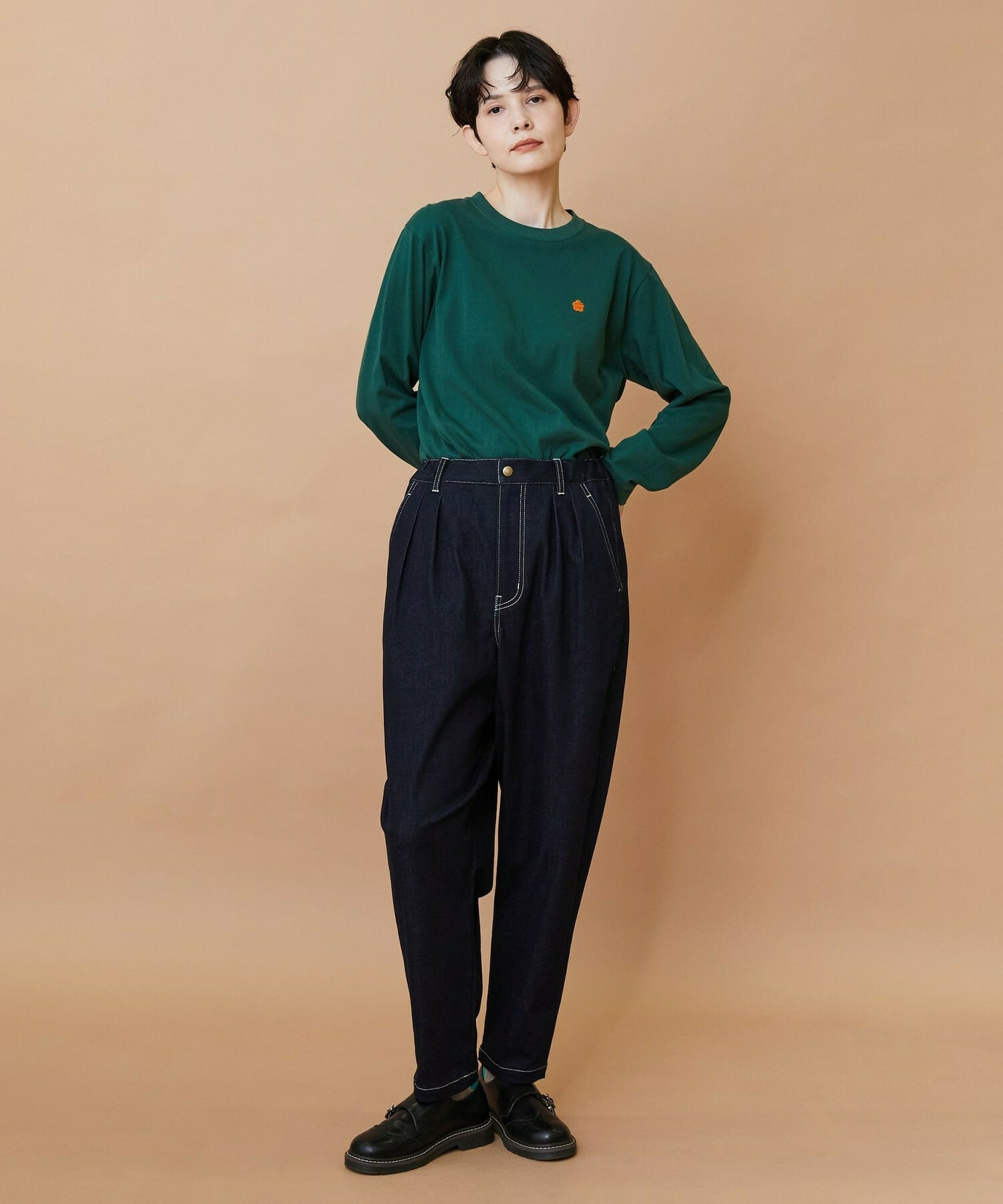 【FRAPBOIS】ムーブデニム テーパードパンツ 詳細画像 ネイビー 17