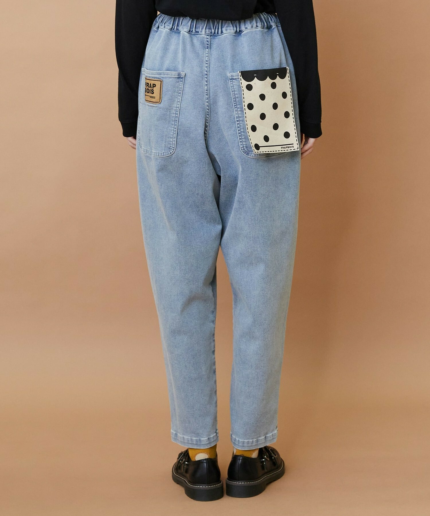 【FRAPBOIS】ムーブデニム テーパードパンツ 詳細画像 ネイビー 2