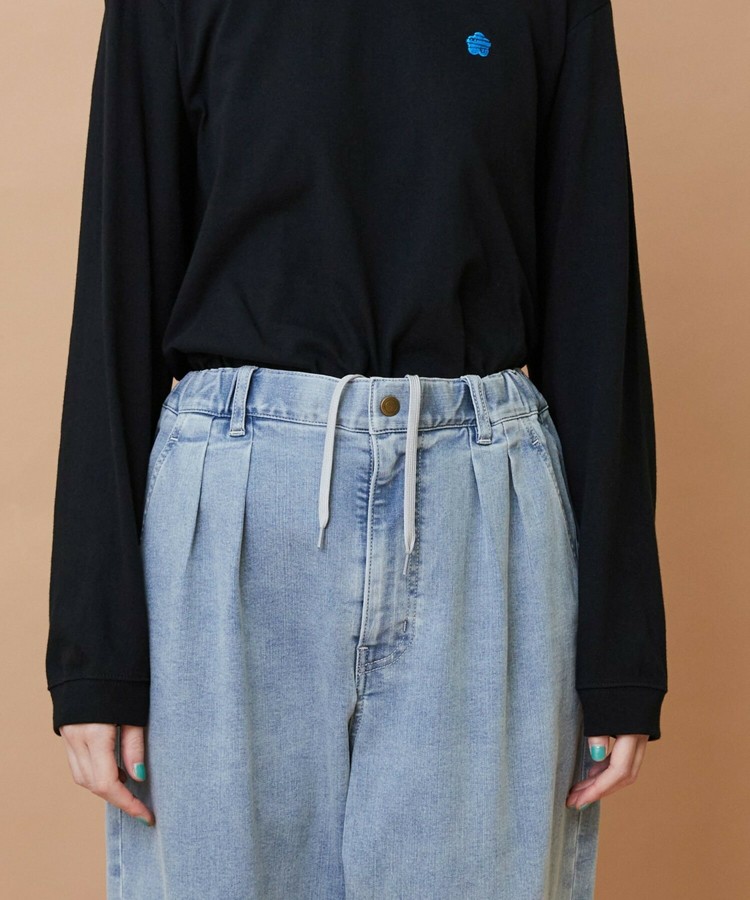 【FRAPBOIS】ムーブデニム テーパードパンツ 詳細画像 ネイビー 6