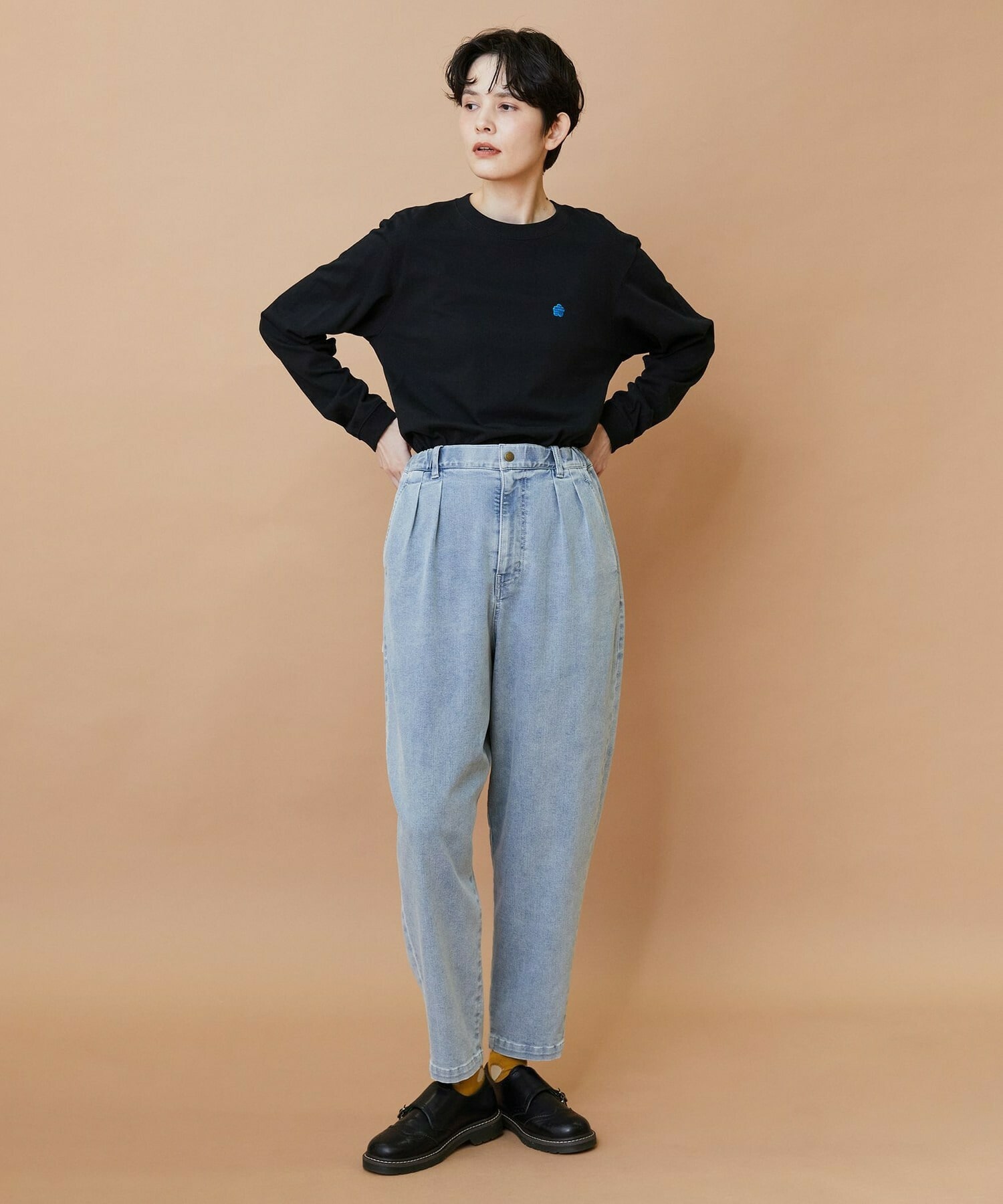 【FRAPBOIS】ムーブデニム テーパードパンツ 詳細画像 ネイビー 7