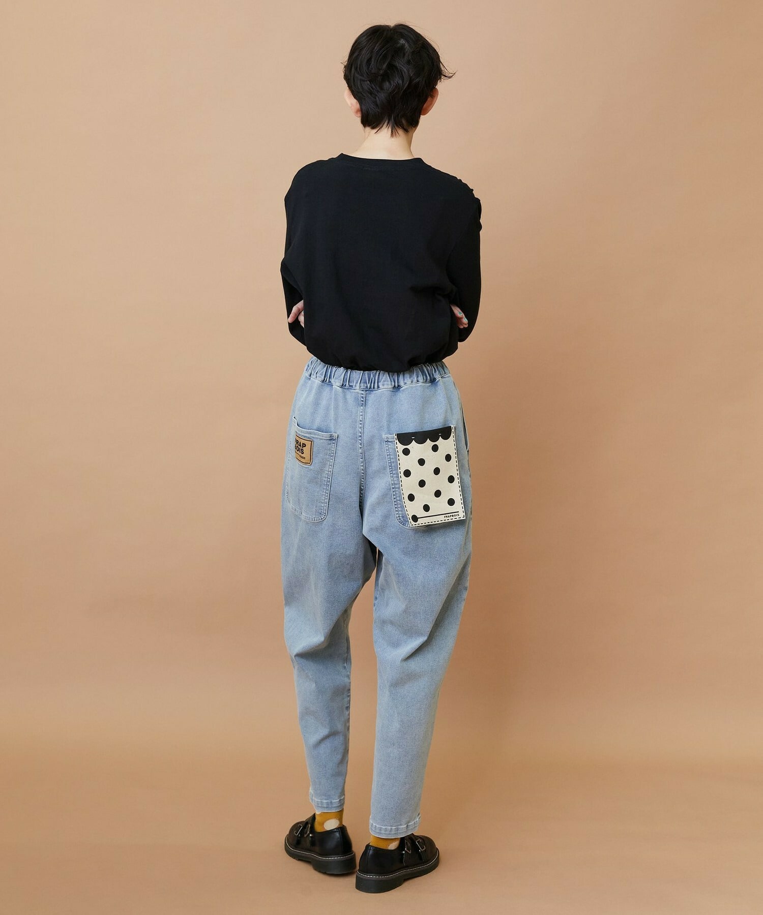 【FRAPBOIS】ムーブデニム テーパードパンツ 詳細画像 ネイビー 9