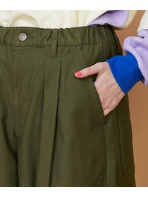 【FRAPBOIS】バックサテン パンツ 詳細画像 グリーン 3