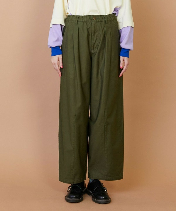 バックサテン パンツ 詳細画像 グリーン 1