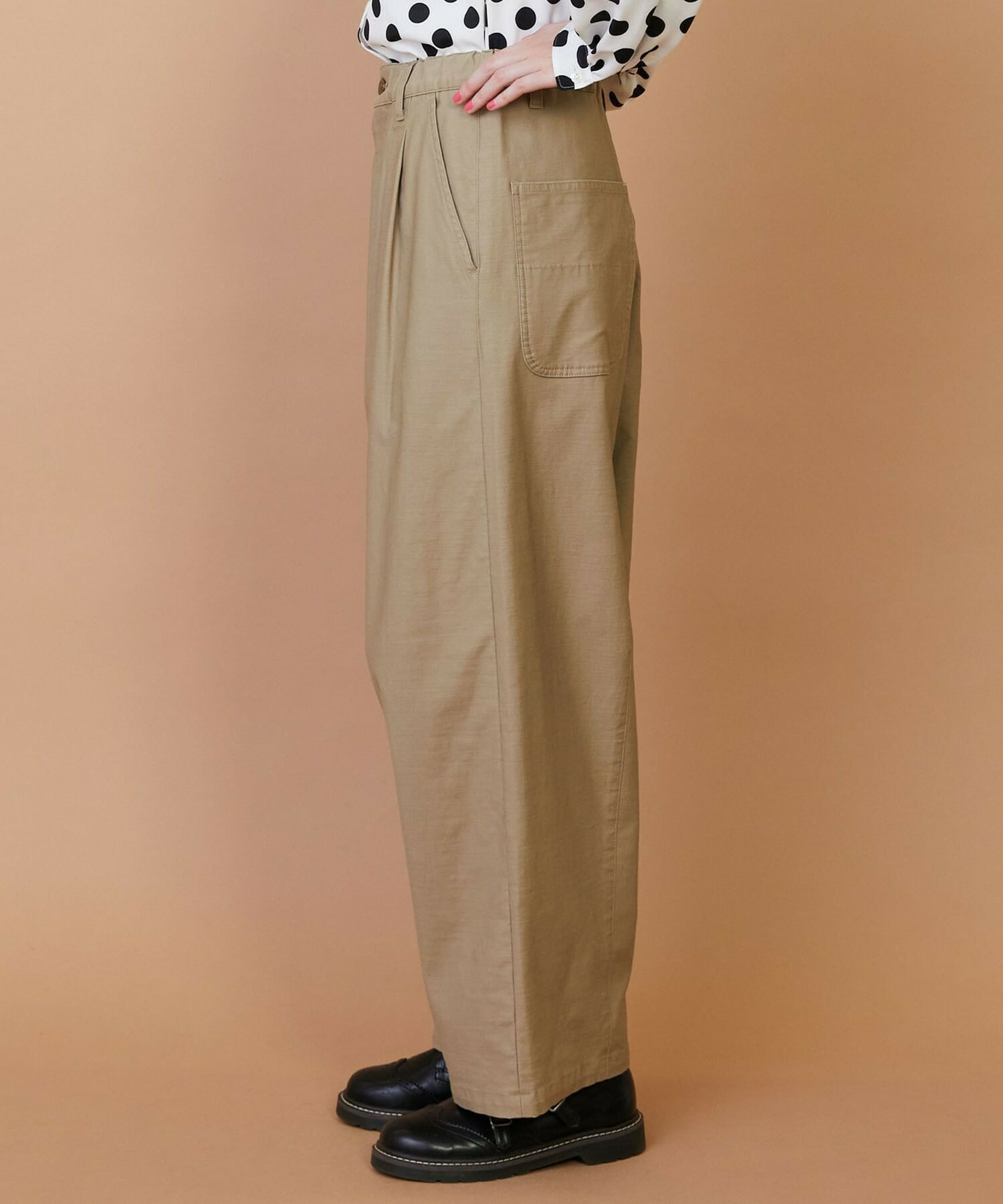 【FRAPBOIS】バックサテン パンツ 詳細画像 グリーン 13