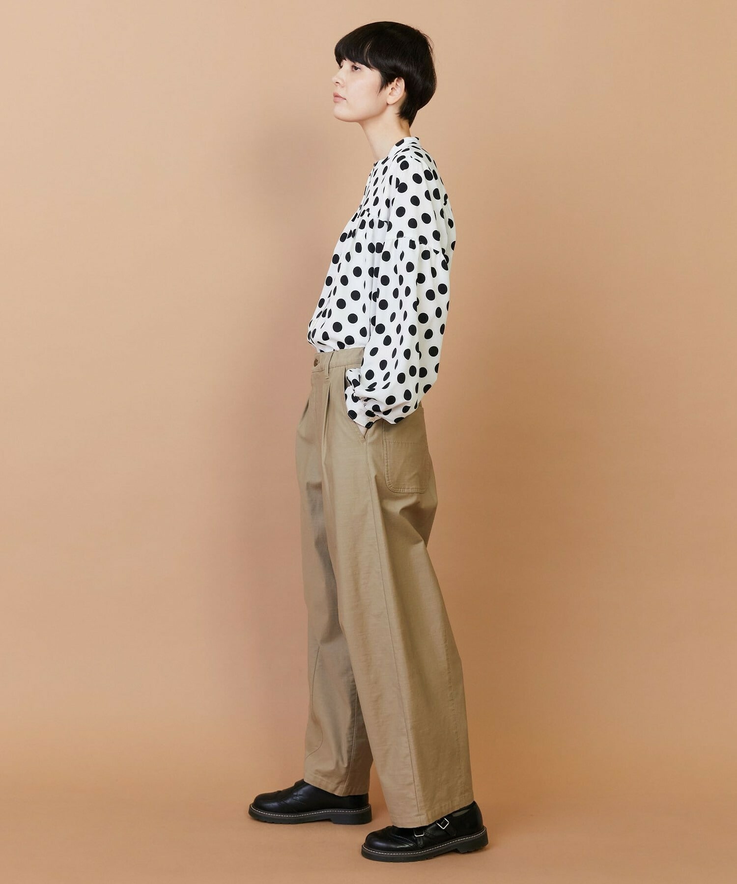 【FRAPBOIS】バックサテン パンツ 詳細画像 グリーン 15