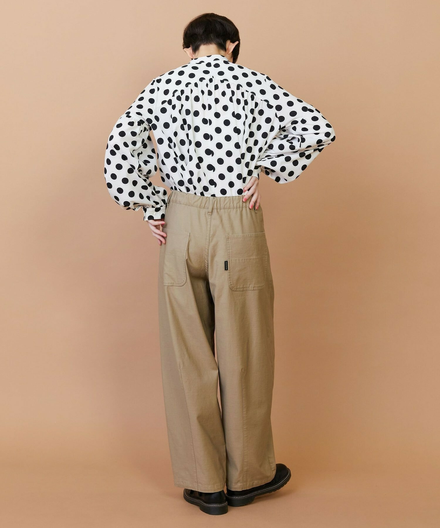 【FRAPBOIS】バックサテン パンツ 詳細画像 グリーン 16