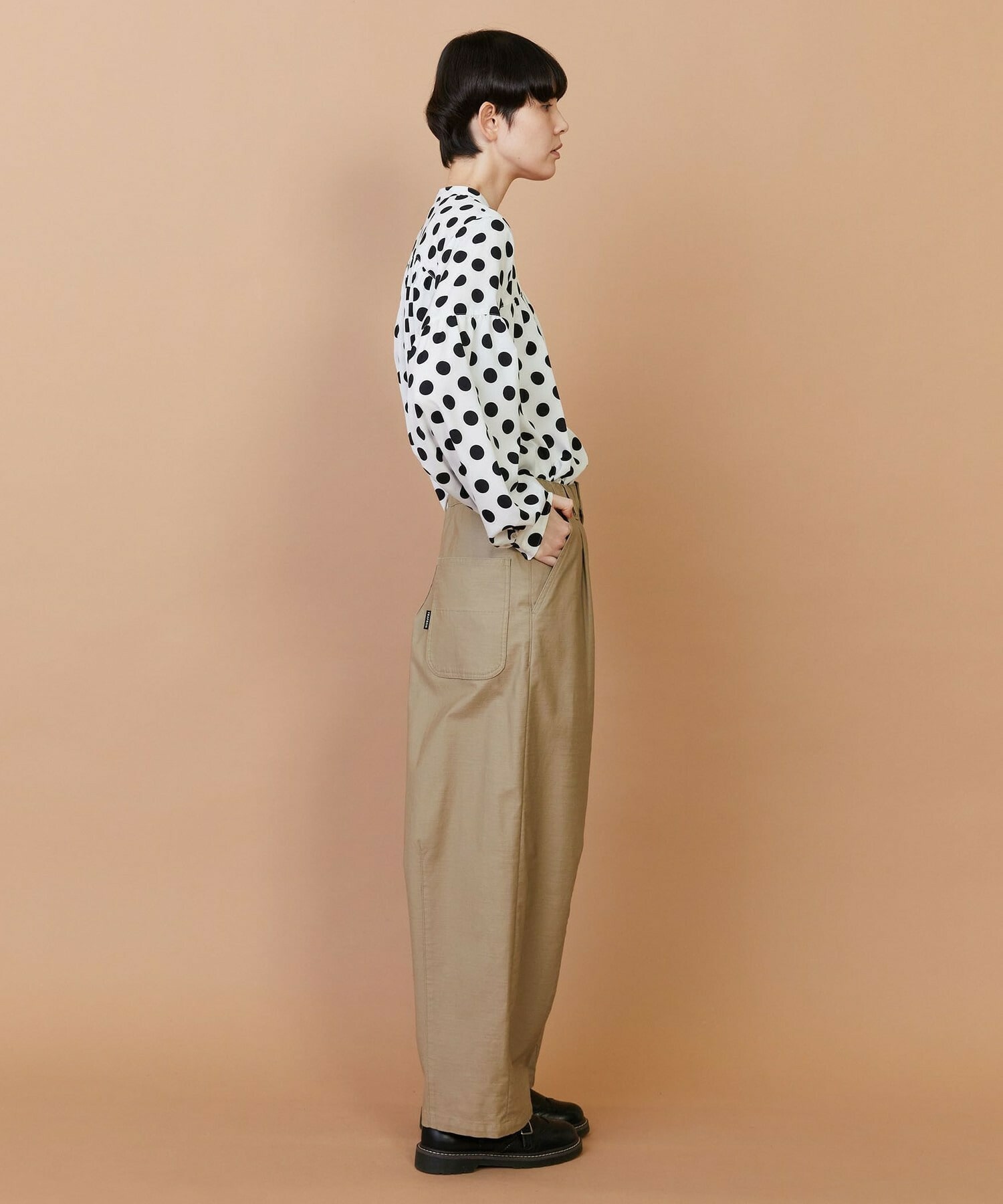 【FRAPBOIS】バックサテン パンツ 詳細画像 グリーン 17