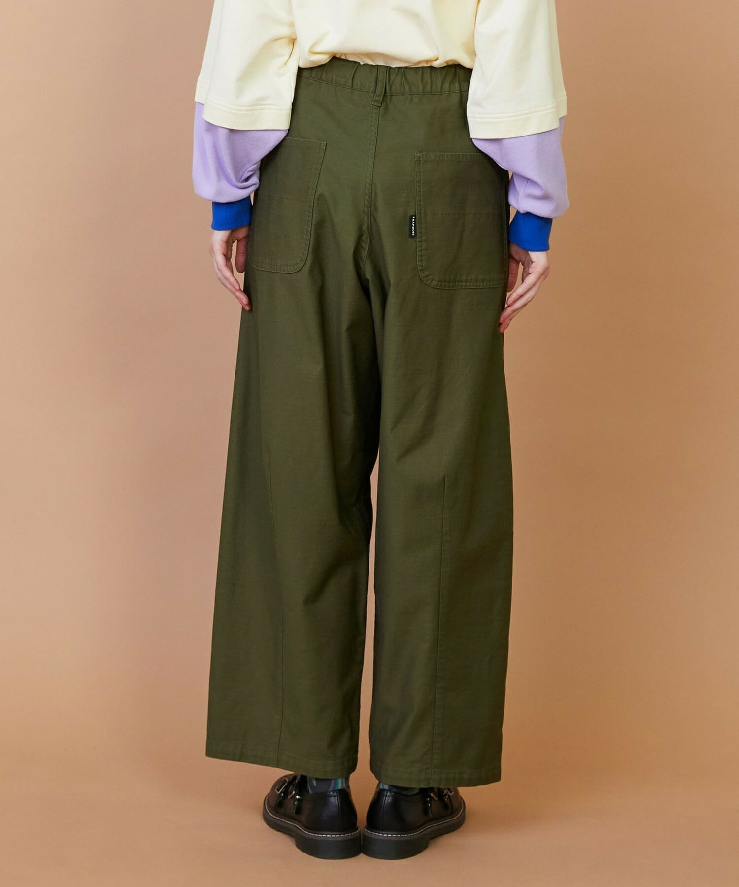 【FRAPBOIS】バックサテン パンツ 詳細画像 グリーン 2