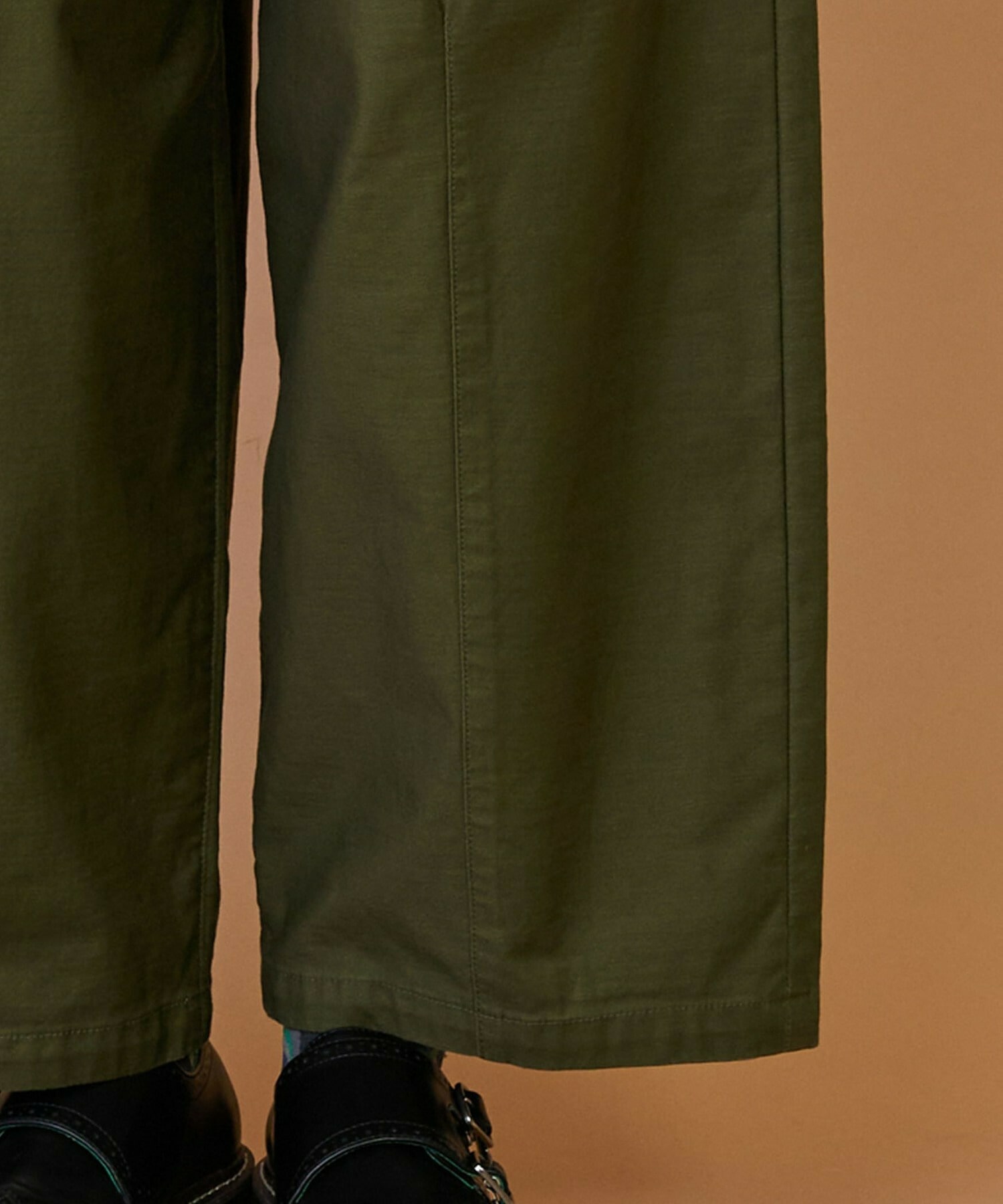 【FRAPBOIS】バックサテン パンツ 詳細画像 グリーン 4