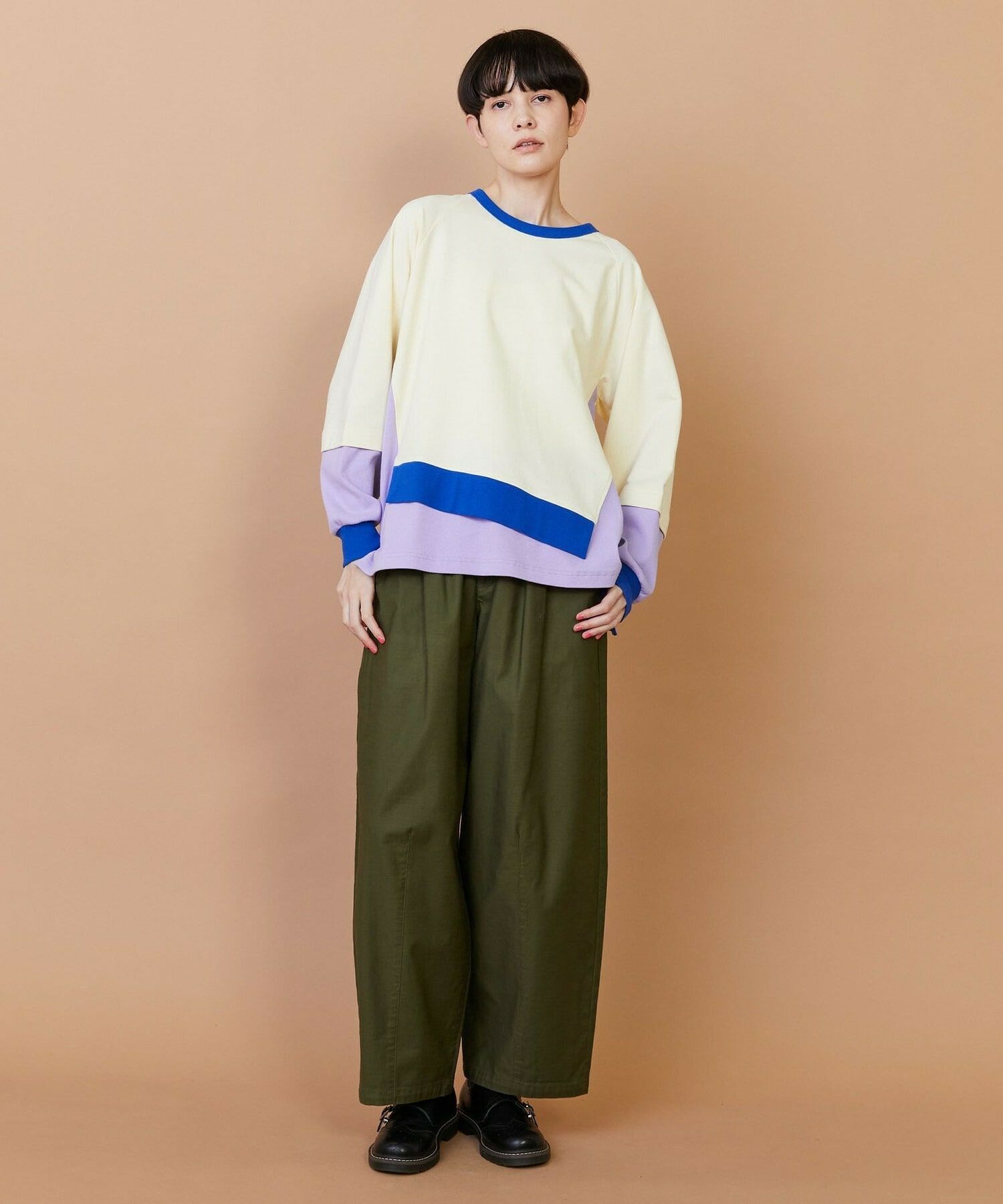 【FRAPBOIS】バックサテン パンツ 詳細画像 グリーン 6