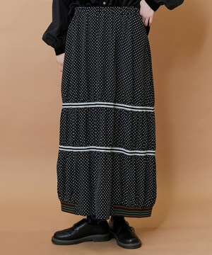 【FRAPBOIS】スプラッシュドット スカート 詳細画像 ブラック 1