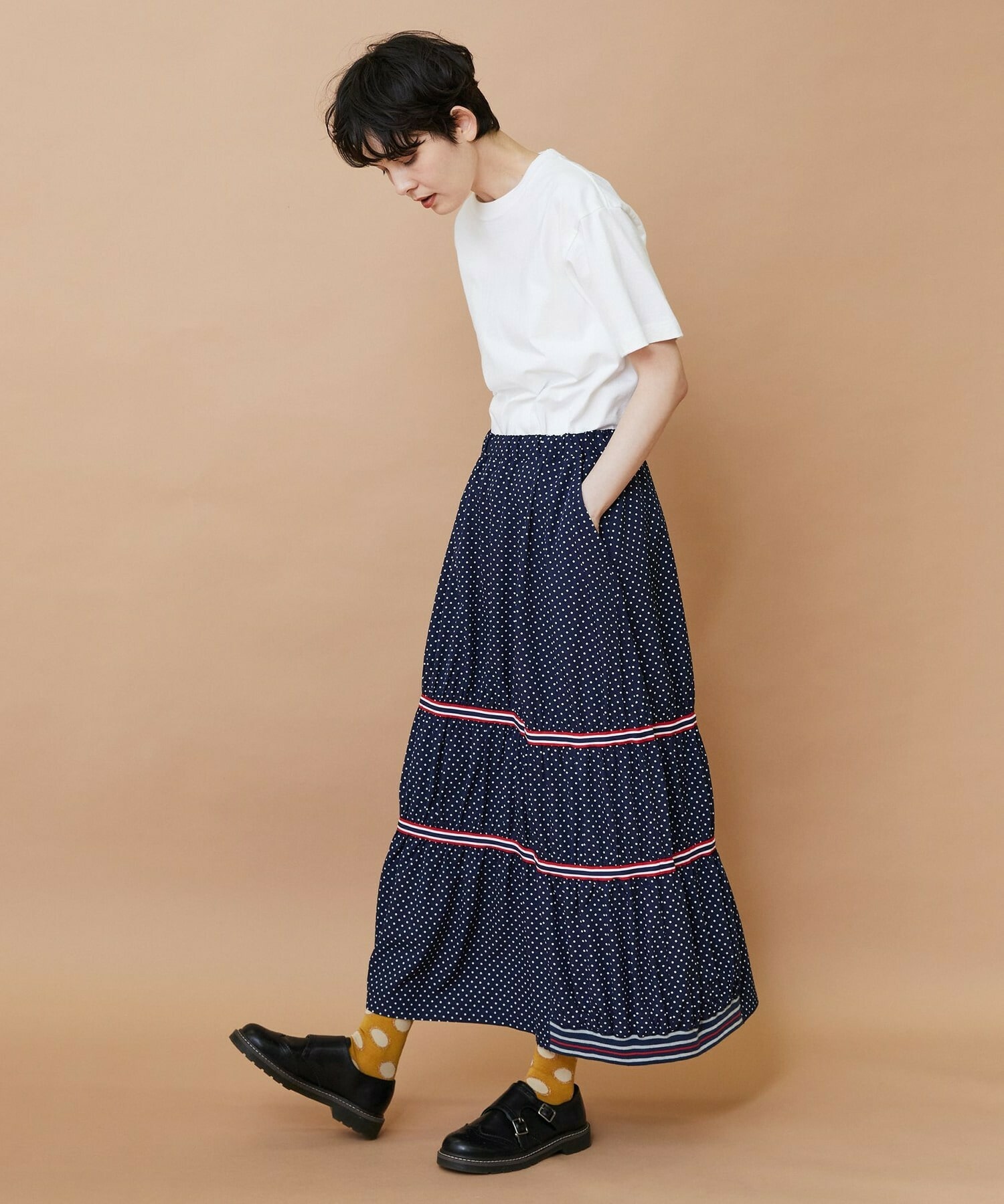 【FRAPBOIS】スプラッシュドット スカート 詳細画像 ブラック 10