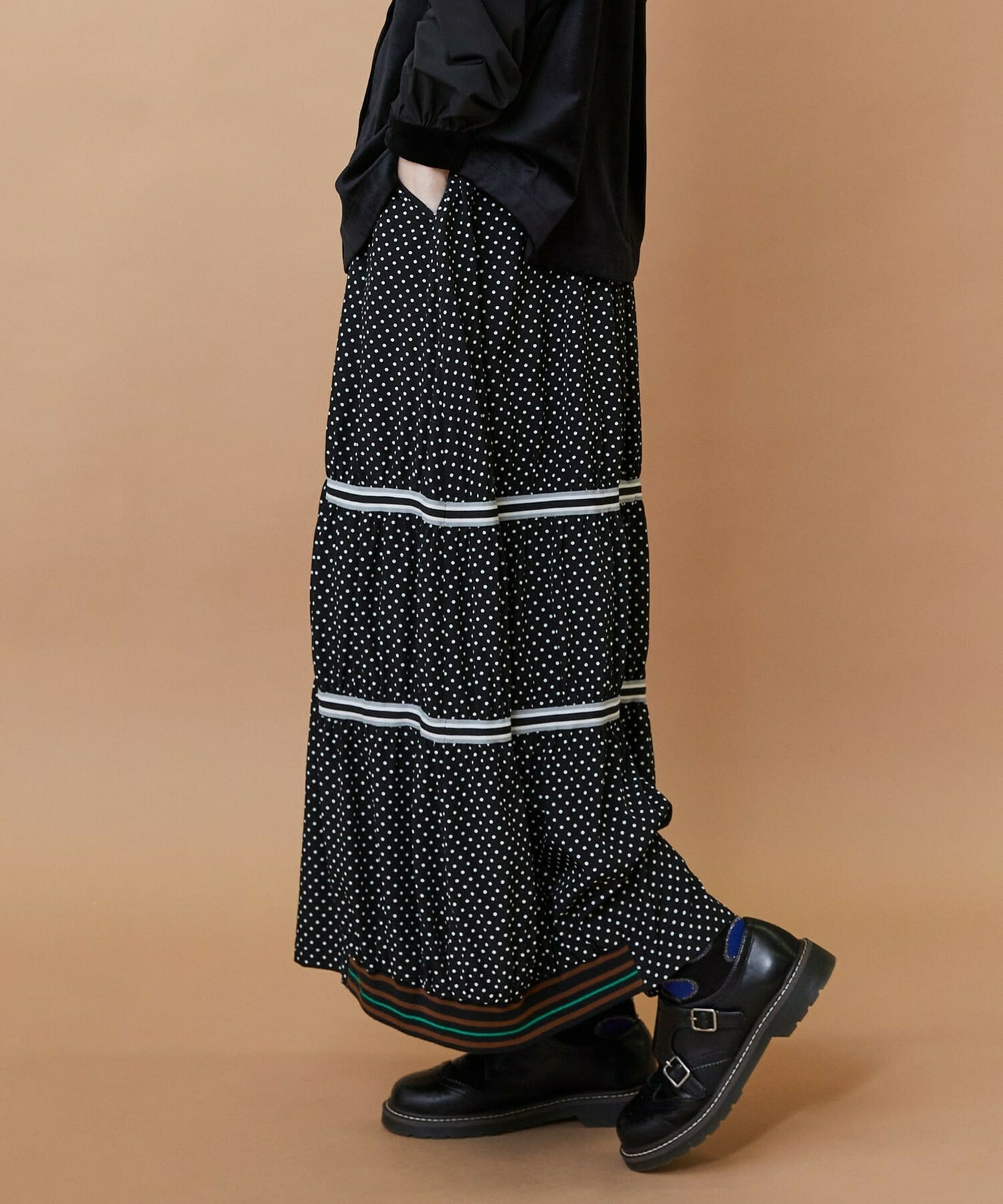 【FRAPBOIS】スプラッシュドット スカート 詳細画像 ブラック 14