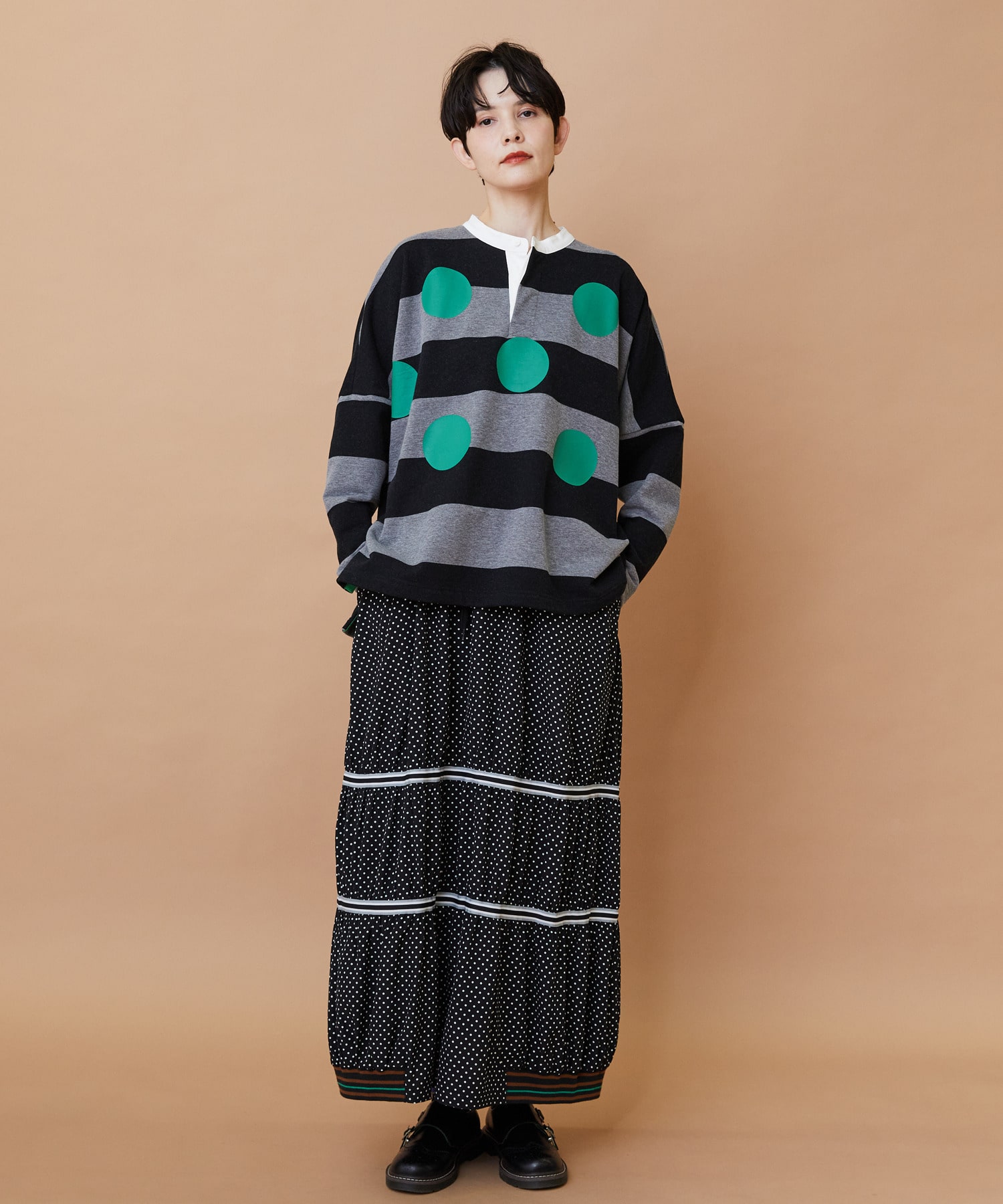 【FRAPBOIS】スプラッシュドット スカート 詳細画像 ブラック 16