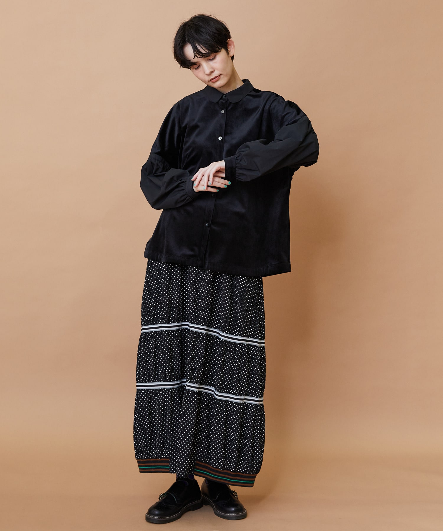 【FRAPBOIS】スプラッシュドット スカート 詳細画像 ブラック 17