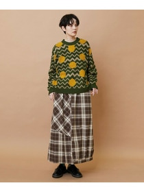 【FRAPBOIS】チェックパッチスカート 詳細画像 ブラウン 20