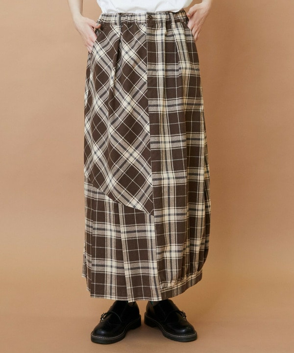 【FRAPBOIS】チェックパッチスカート
