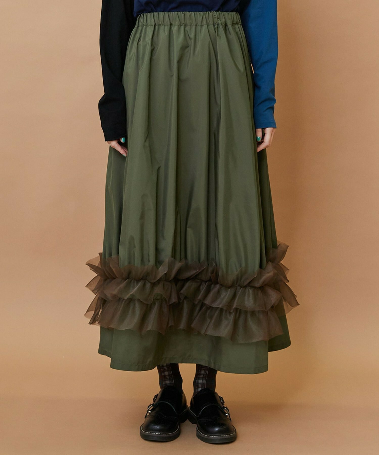 【FRAPBOIS】ブーケスカート 詳細画像 カーキ 1