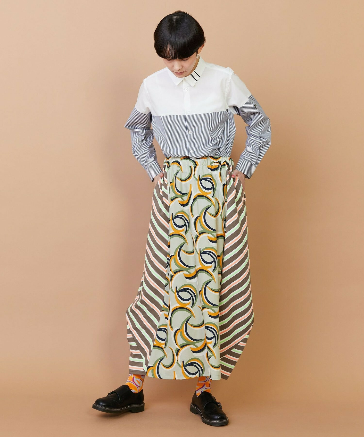 【FRAPBOIS】ウォーターサーフェス スカート 詳細画像 ベージュ 15