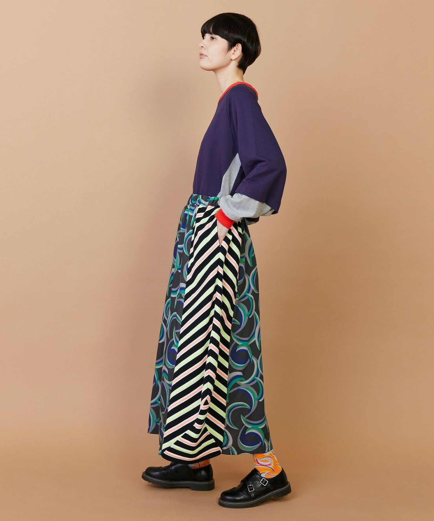 【FRAPBOIS】ウォーターサーフェス スカート 詳細画像 ベージュ 8