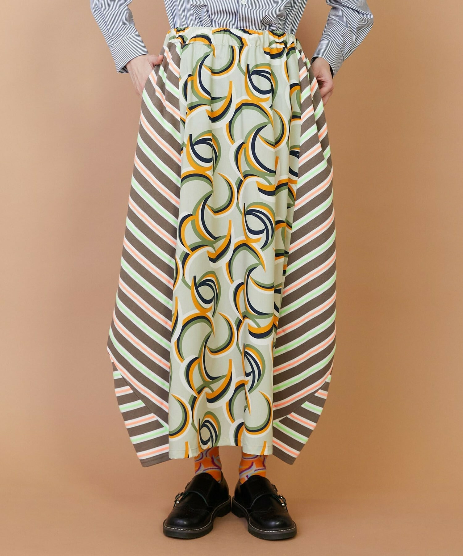 【FRAPBOIS】ウォーターサーフェス スカート 詳細画像 ベージュ 1