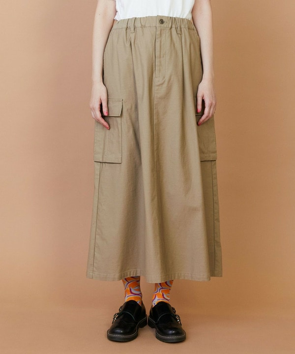 【FRAPBOIS】バックサテン スカート