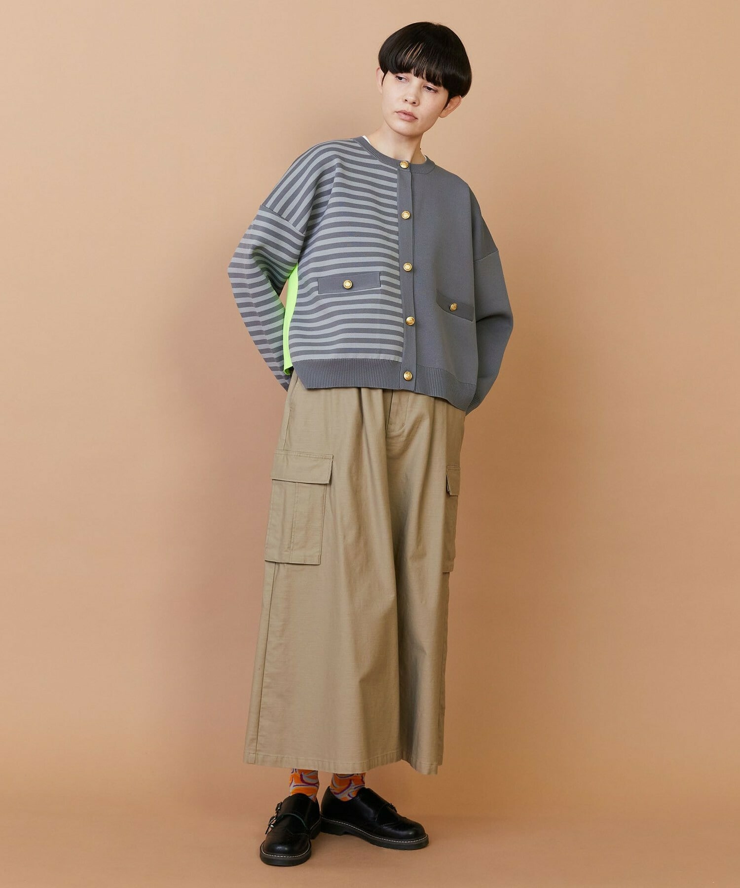 【FRAPBOIS】バックサテン スカート 詳細画像 グリーン 11