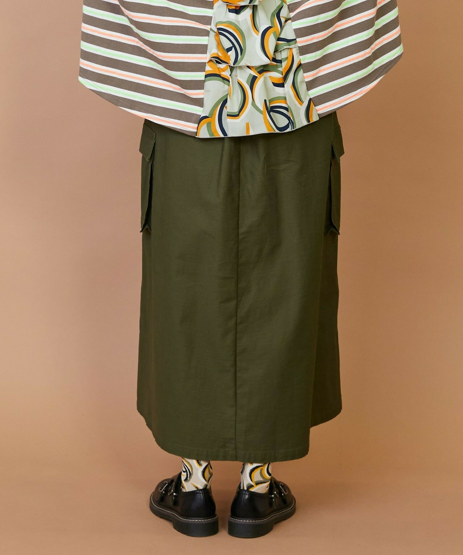 【FRAPBOIS】バックサテン スカート 詳細画像 グリーン 13