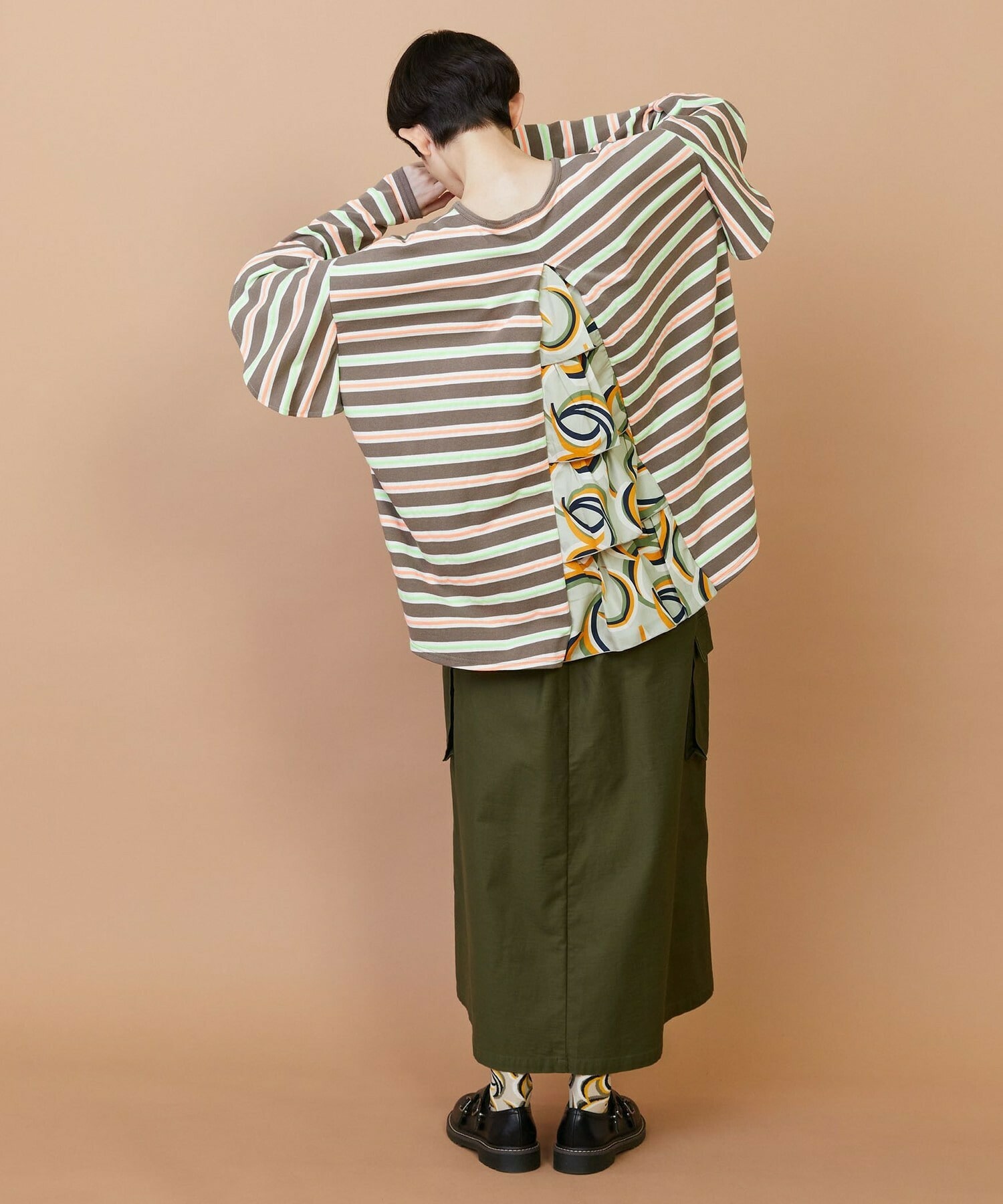 【FRAPBOIS】バックサテン スカート 詳細画像 グリーン 17