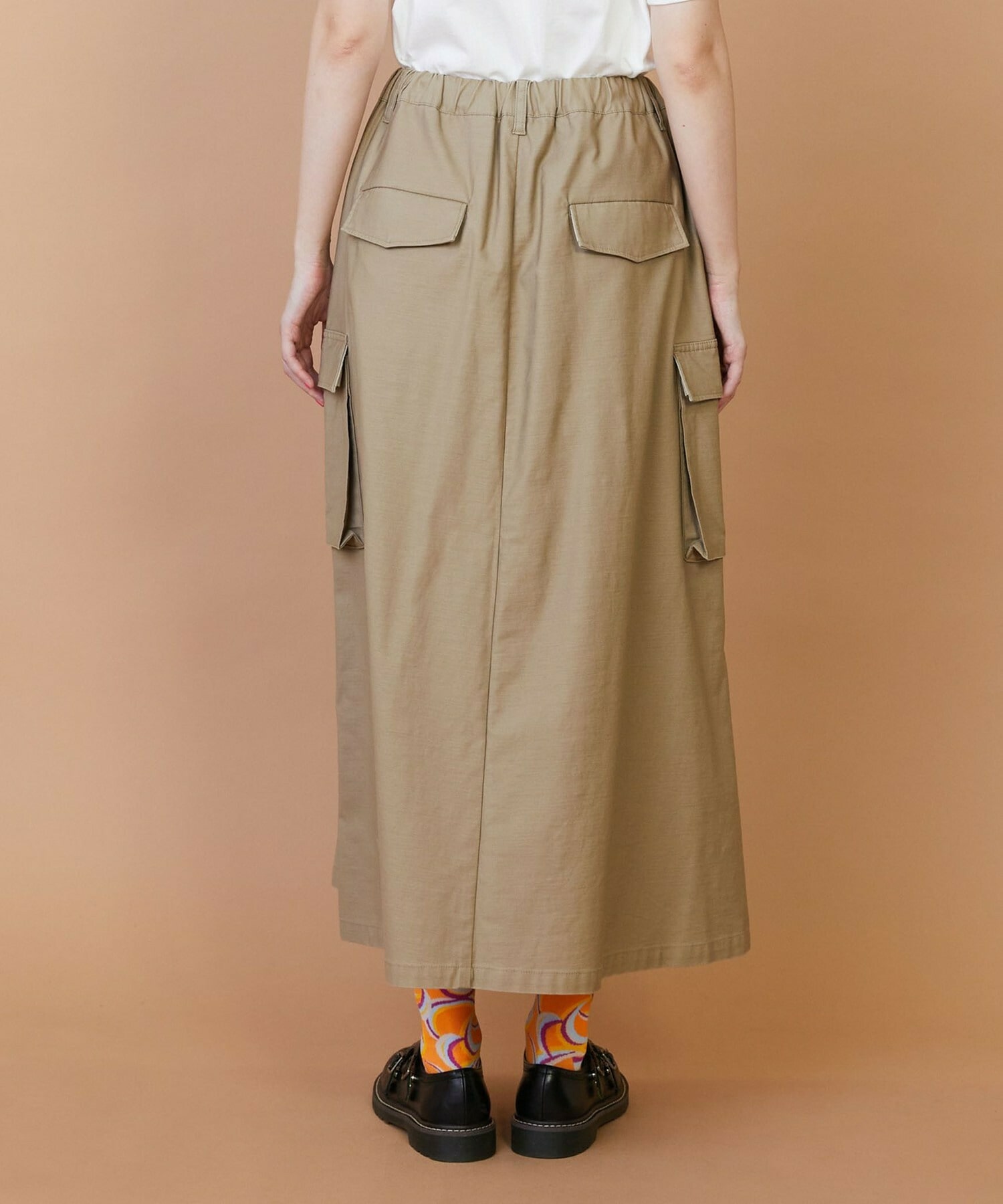 【FRAPBOIS】バックサテン スカート 詳細画像 グリーン 2