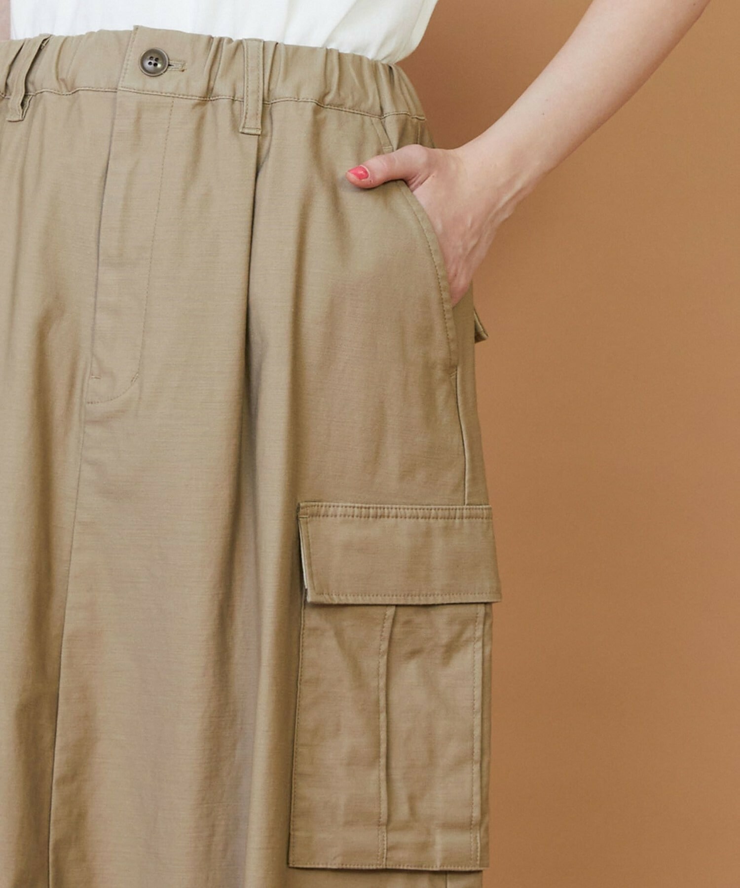 【FRAPBOIS】バックサテン スカート 詳細画像 グリーン 4