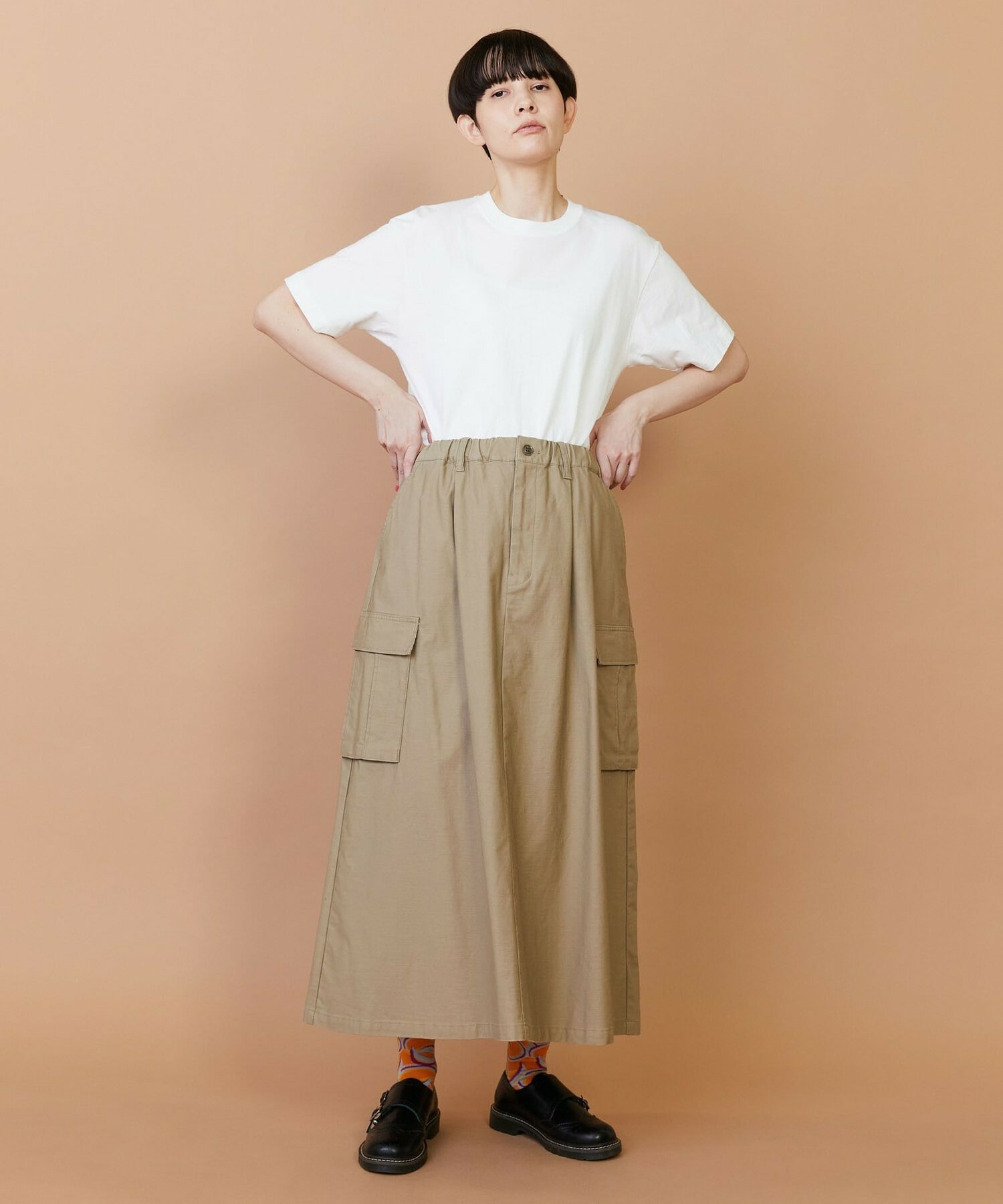 【FRAPBOIS】バックサテン スカート 詳細画像 グリーン 7