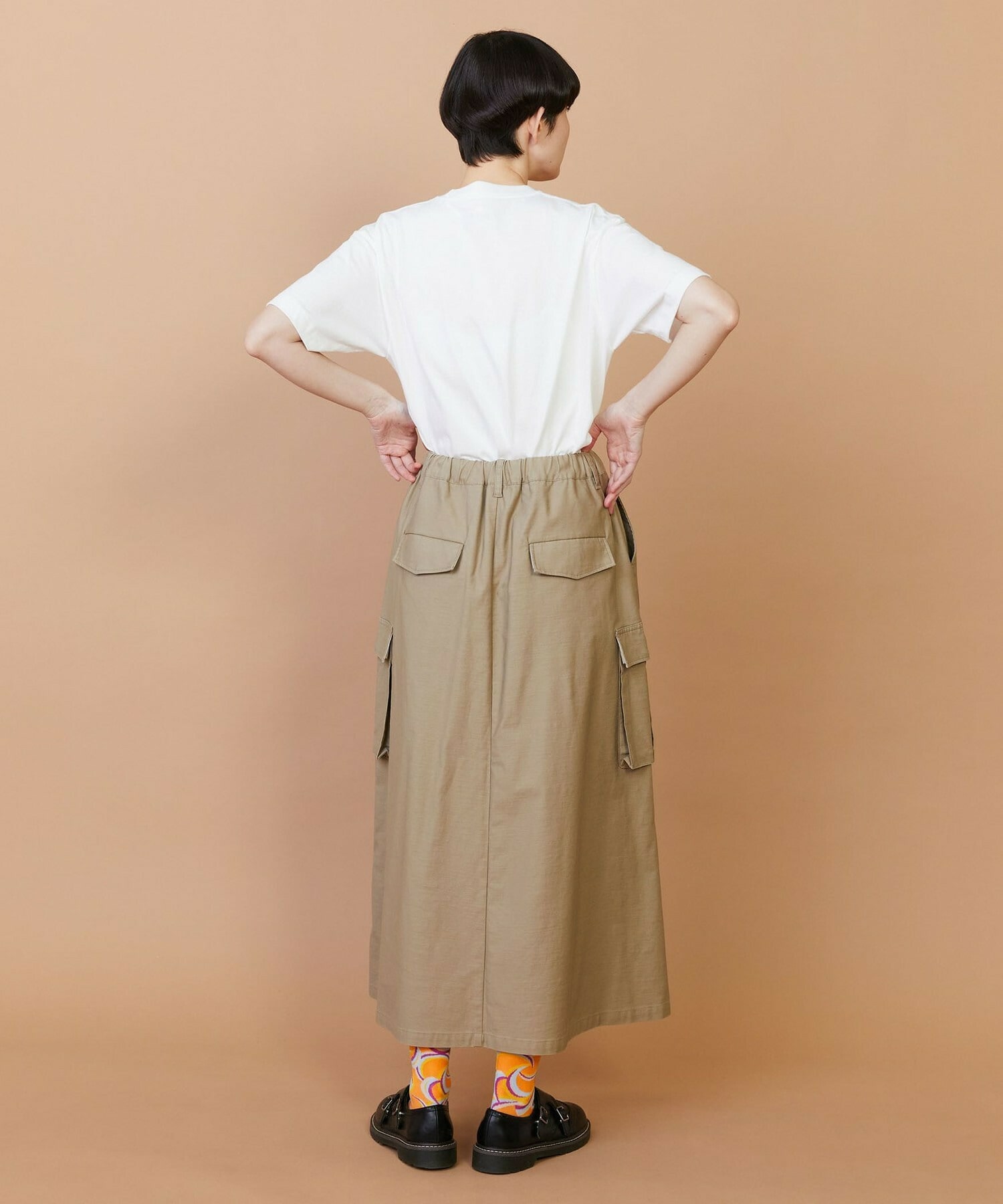 【FRAPBOIS】バックサテン スカート 詳細画像 グリーン 9