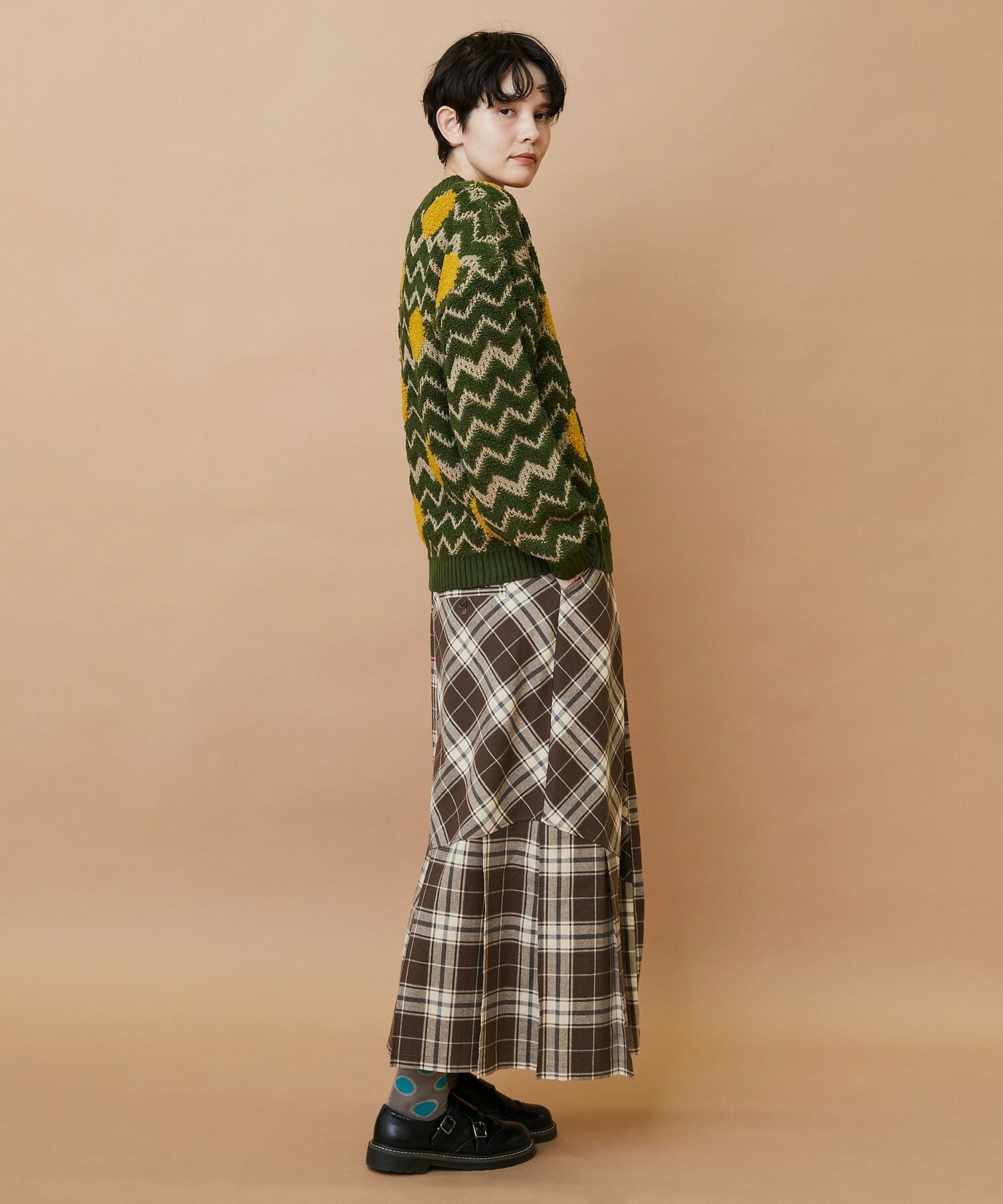 【FRAPBOIS】ウェーブドット ジャガードニット 詳細画像 グレー 10